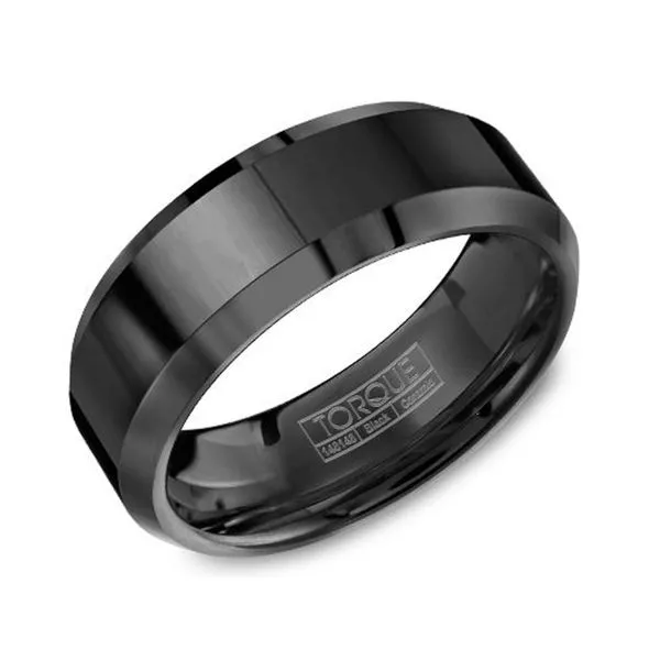 Torque 8mm Black Ceramic Ring Studio D Jewelers Woodstock, IL