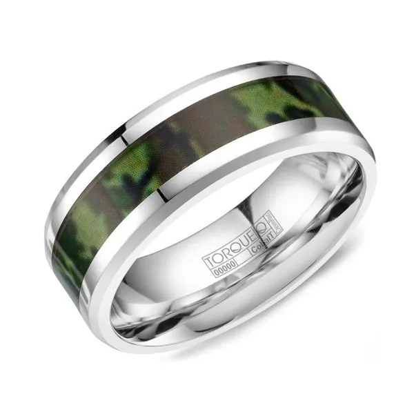 Torque Cobalt & Camo Pattern Inlay Ring Studio D Jewelers Woodstock, IL