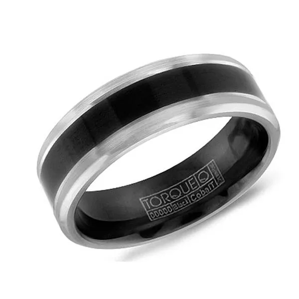 Torque Black Cobalt High Polish Ring Studio D Jewelers Woodstock, IL