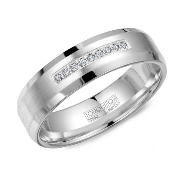 Torque White Cobalt Diamond Ring Studio D Jewelers Woodstock, IL