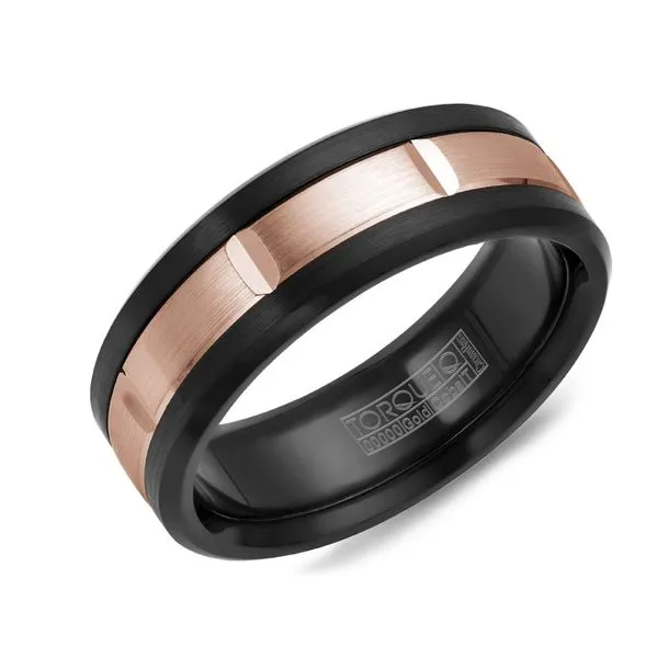 Torque 14K Rose Black Cobalt Ring Studio D Jewelers Woodstock, IL