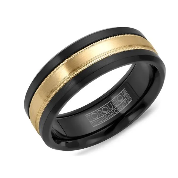Torque 14K Yellow Black Cobalt Ring Studio D Jewelers Woodstock, IL