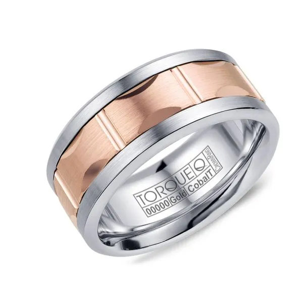Torque 14K Rose Cobalt Ring Studio D Jewelers Woodstock, IL