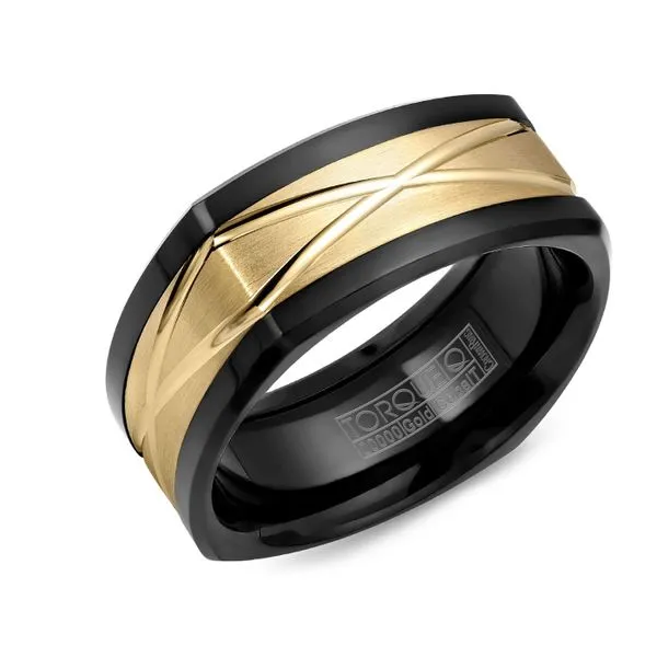 Torque 14K Yellow Black Cobalt Ring Studio D Jewelers Woodstock, IL