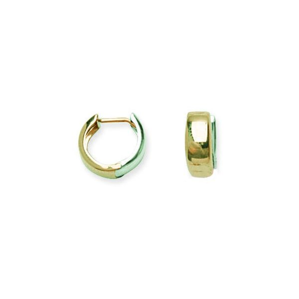 14K Two Tone White and Yellow Gold Huggies SVS Fine Jewelry Oceanside, NY
