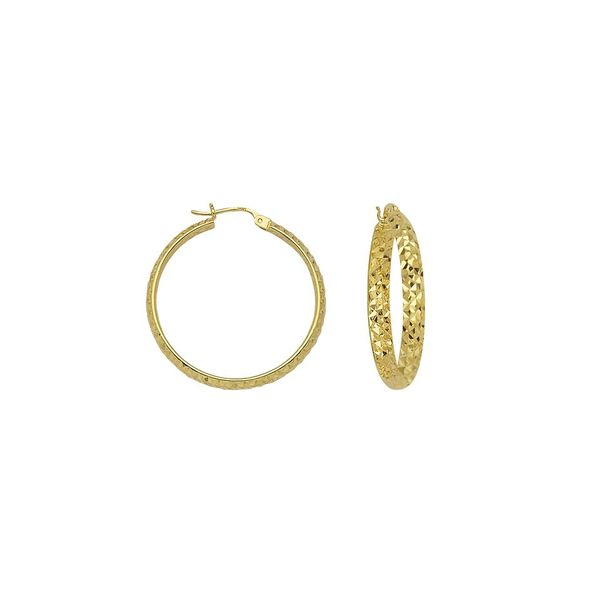 Yellow Gold Hoop Earrings SVS Fine Jewelry Oceanside, NY