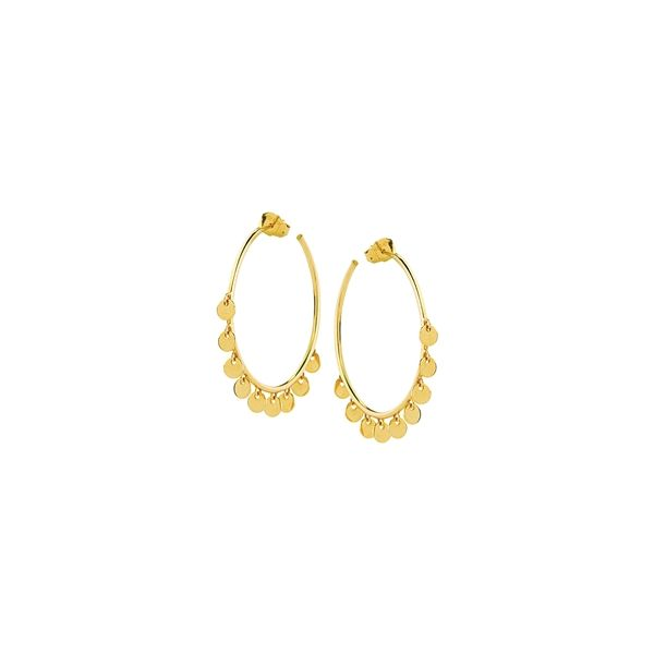 Yellow Gold 32 mm Open Hoop Earrings SVS Fine Jewelry Oceanside, NY