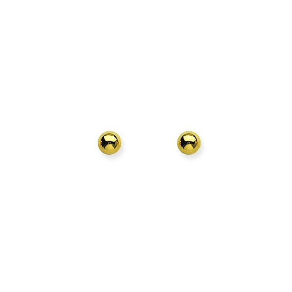 Yellow Gold 4 mm Ball Stud Earrings SVS Fine Jewelry Oceanside, NY