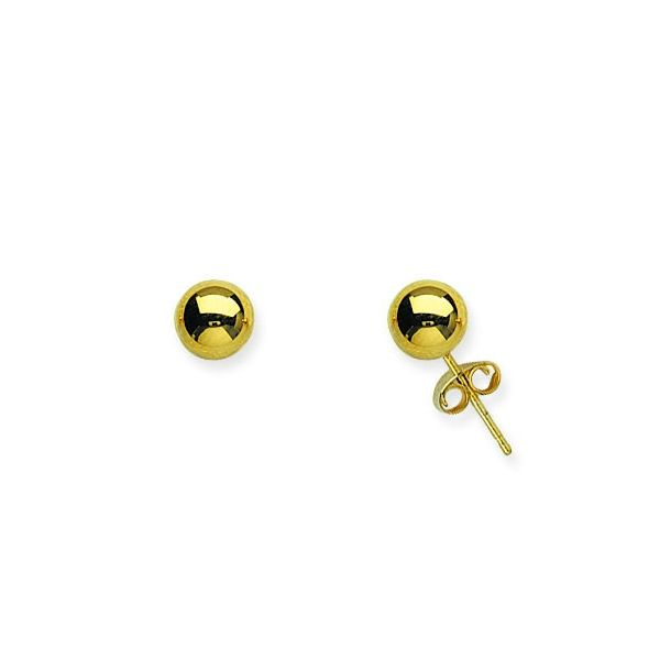 14K Yellow Gold 6 mm Ball Stud Earrings SVS Fine Jewelry Oceanside, NY