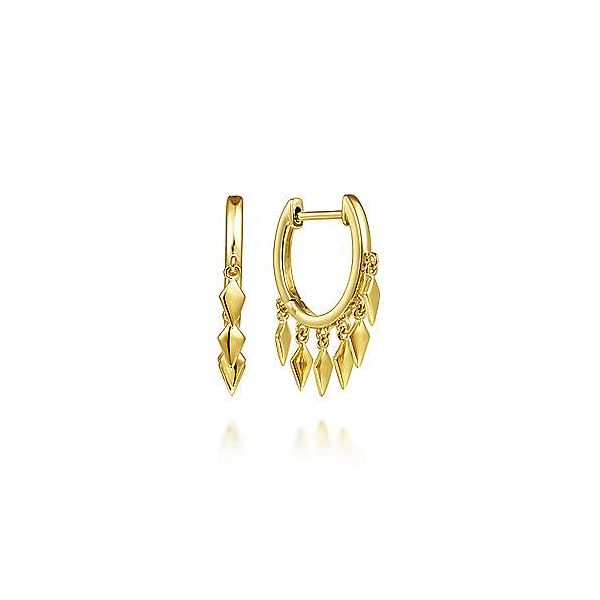 Gabriel Kaslique 14K Yellow Gold Huggie Earrings SVS Fine Jewelry Oceanside, NY