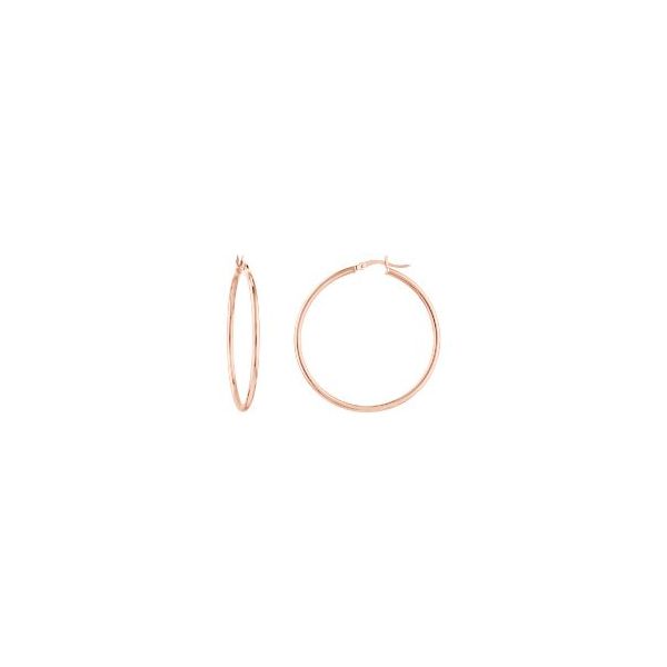 SVS Signature Polished Hoop Earrings 40 mm SVS Fine Jewelry Oceanside, NY