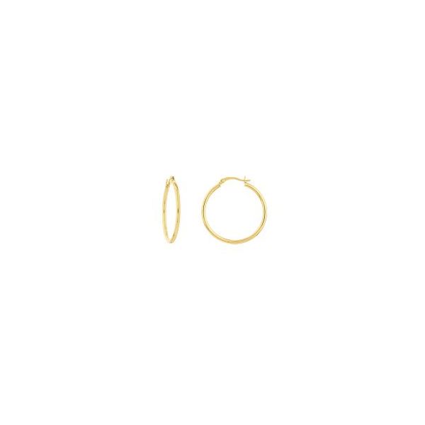 SVS Signature Polished Hoop Earrings 30 mm SVS Fine Jewelry Oceanside, NY
