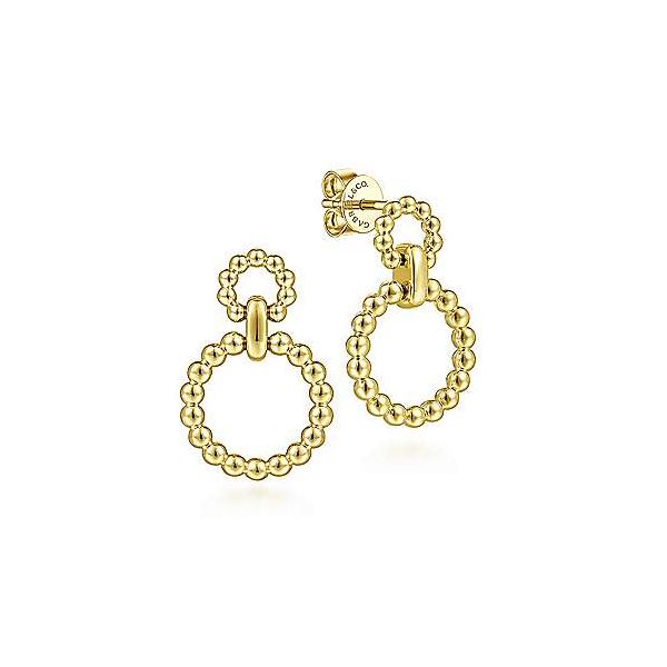 Gabriel & Co. Bujukan Yellow Gold Circle Stud Earrings SVS Fine Jewelry Oceanside, NY