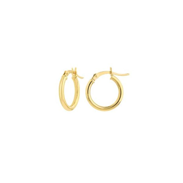 SVS Signature Polished Hoop Earrings 15 mm SVS Fine Jewelry Oceanside, NY