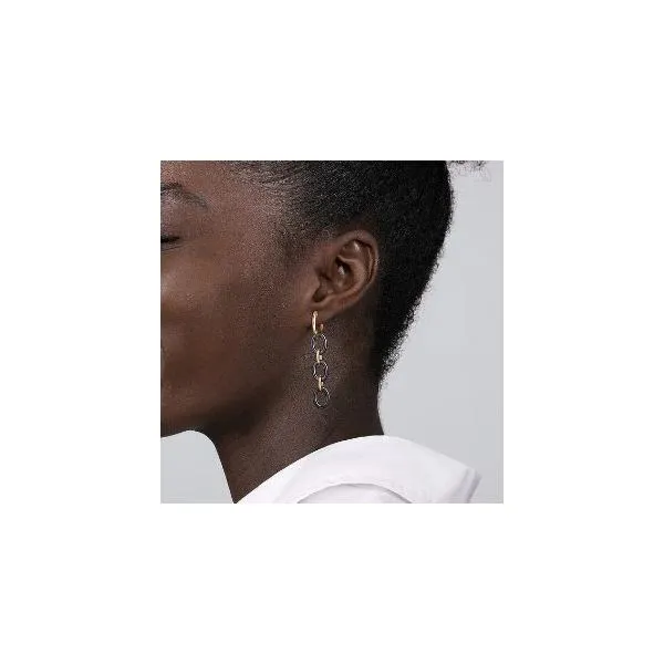Gabriel & Co. Bujukan Yellow Gold & Ceramic Earrings Image 2 SVS Fine Jewelry Oceanside, NY