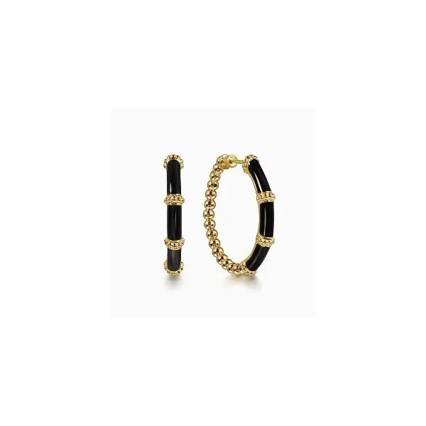 Gabriel & Co. Bujukan Yellow Gold Earrings SVS Fine Jewelry Oceanside, NY