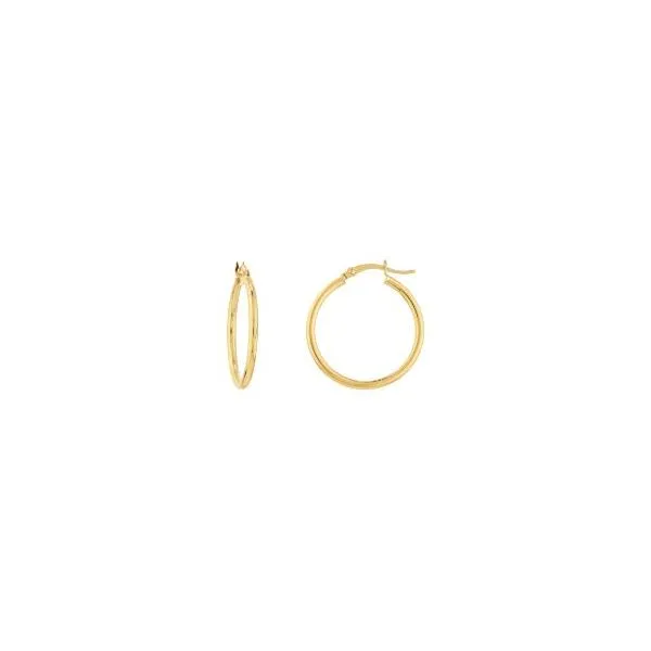 SVS Signature Polished Hoop Earrings 25 mm SVS Fine Jewelry Oceanside, NY