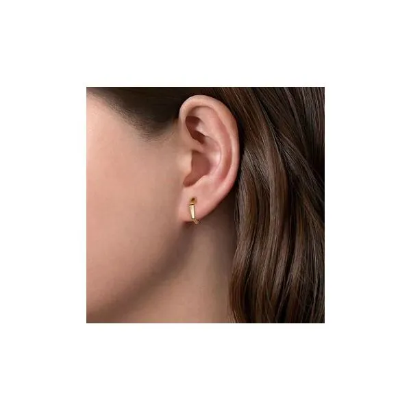 Gabriel & Co. Contemporary Yellow Gold Huggie Earrings Image 2 SVS Fine Jewelry Oceanside, NY