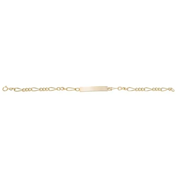 Kiddie Kraft Yellow Gold Filled ID Figaro Bracelet