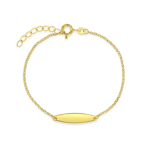 In Season Jewelry Yellow Gold Classic ID Bracelet SVS Fine Jewelry Oceanside, NY