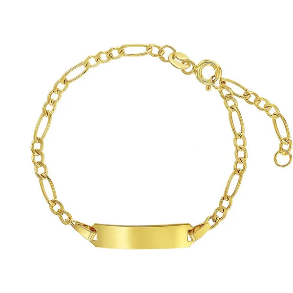 In Season Jewelry Yellow Gold Figaro ID Bracelet SVS Fine Jewelry Oceanside, NY