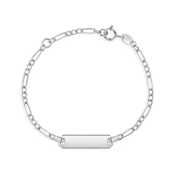 In Season Jewelry White Gold Figaro ID Bracelet SVS Fine Jewelry Oceanside, NY