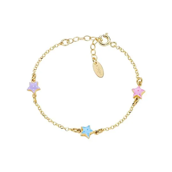 Amen Children's Yellow Gold Plated Stainless Steel Bracelet SVS Fine Jewelry Oceanside, NY