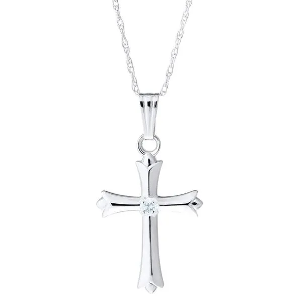 Kiddie Kraft 14K White Gold Children's Cross SVS Fine Jewelry Oceanside, NY