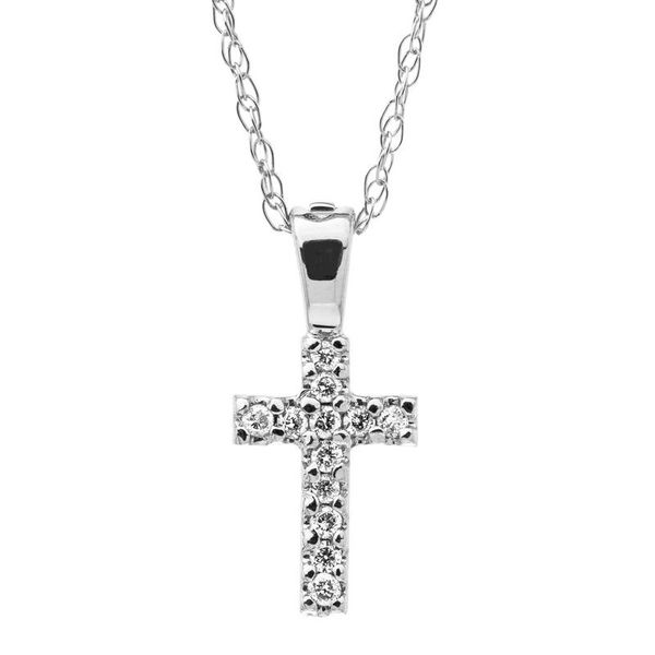 Kiddie Kraft 14K White Gold Diamond Cross SVS Fine Jewelry Oceanside, NY