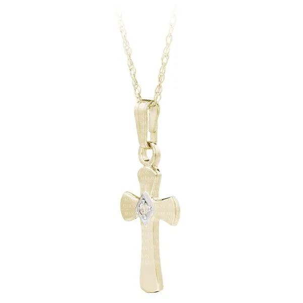 Kiddie Kraft 14K Yellow Gold Cross Image 2 SVS Fine Jewelry Oceanside, NY