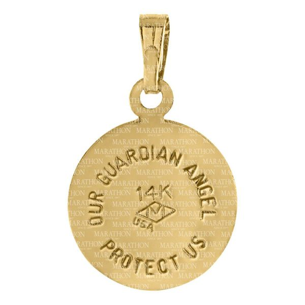Kiddie Kraft 14K Yellow Gold Guardian Angel Medal Image 3 SVS Fine Jewelry Oceanside, NY