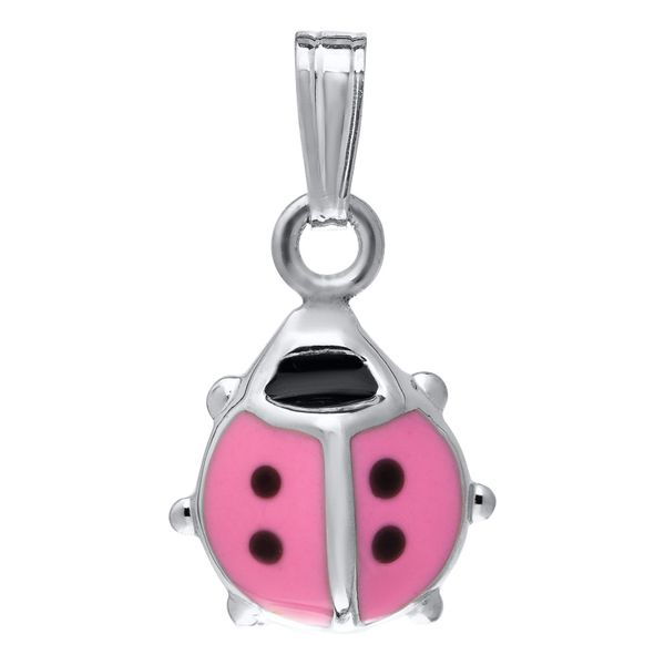 Kiddie Kraft Sterling Silver Ladybug Pendant, 15