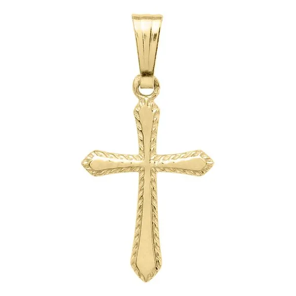 Kiddie Kraft Yellow Gold Rope Edge Cross, 15