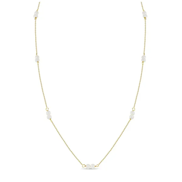 In Season Jewelry Yellow Gold Pearls Necklace SVS Fine Jewelry Oceanside, NY