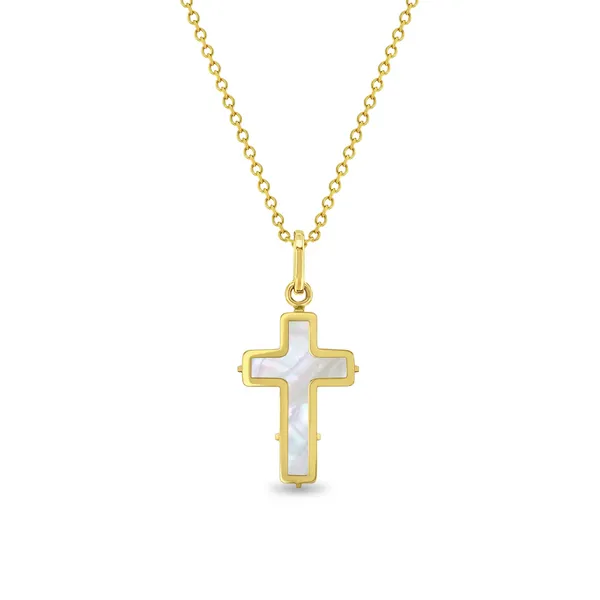 In Season Jewelry Yellow Gold Cross Necklace SVS Fine Jewelry Oceanside, NY