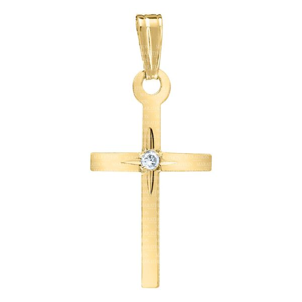 Kiddie Kraft Yellow Gold & Diamond Cross SVS Fine Jewelry Oceanside, NY