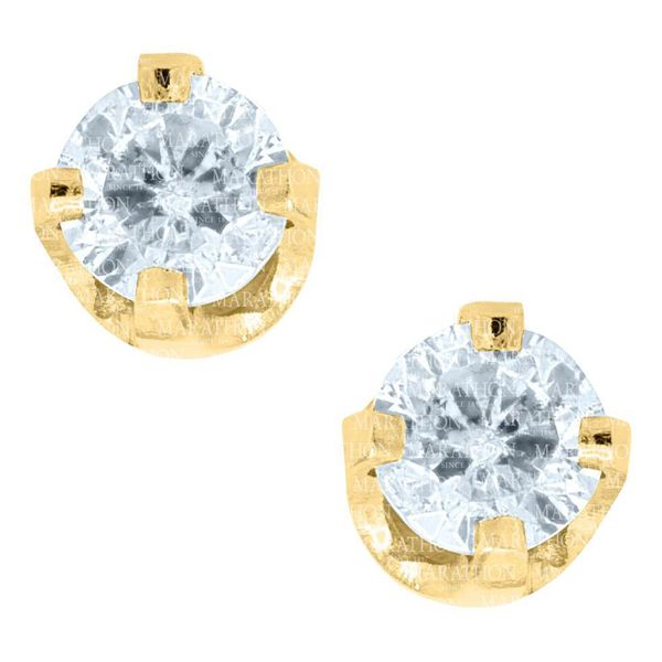 Kiddie Kraft Yellow Gold Diamond Earrings Image 2 SVS Fine Jewelry Oceanside, NY