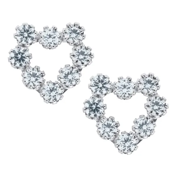 Kiddie Kraft White Gold CZ Earrings