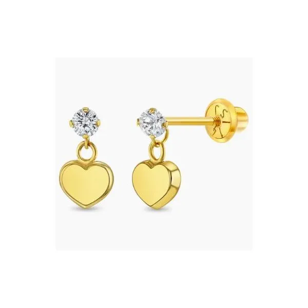 In Season Jewelry Yellow Gold & Heart Earrings