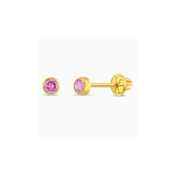 In Season Jewelry Yellow Gold & Tiny CZ Earrings