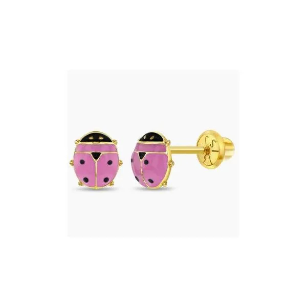 In Season Jewelry Yellow Gold Ladybug Earrings
