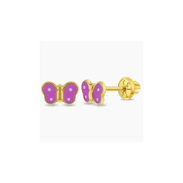 In Season Jewelry Yellow Gold Butterfly Earrings SVS Fine Jewelry Oceanside, NY