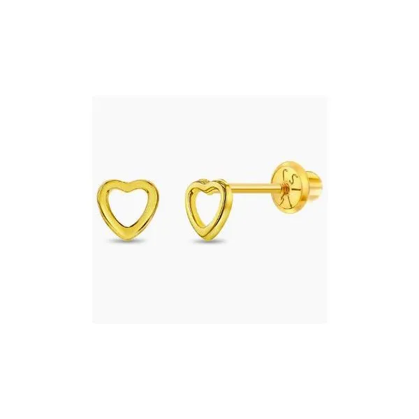 In Season Jewelry Yellow Gold Heart Earrings SVS Fine Jewelry Oceanside, NY