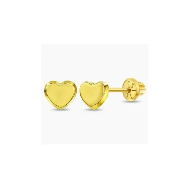 In Season Jewelry Yellow Gold Heart Earrings SVS Fine Jewelry Oceanside, NY