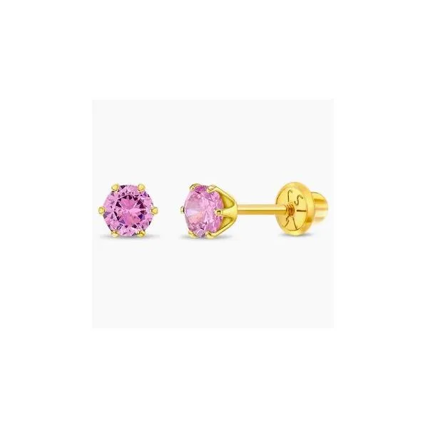 In Season Jewelry Yellow Gold & CZ Birthstone Earrings SVS Fine Jewelry Oceanside, NY