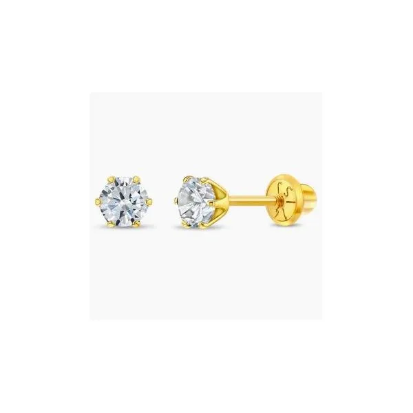 In Season Jewelry Yellow Gold & CZ Birthstone Earrings SVS Fine Jewelry Oceanside, NY