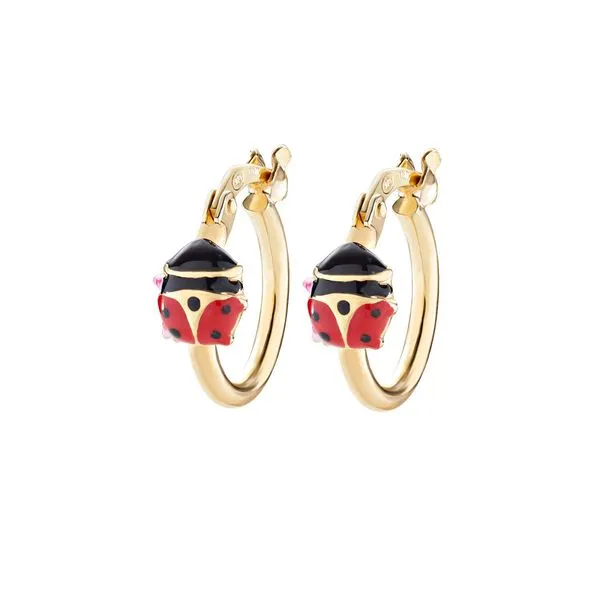 Amen Children's Yellow Gold Plated Stainless Steel Earrings SVS Fine Jewelry Oceanside, NY