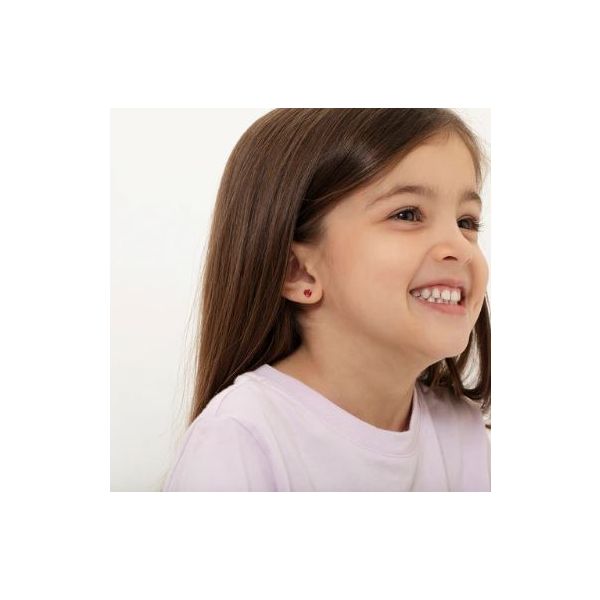 In Season Jewelry Yellow Gold & CZ Heart Earrings Image 2 SVS Fine Jewelry Oceanside, NY