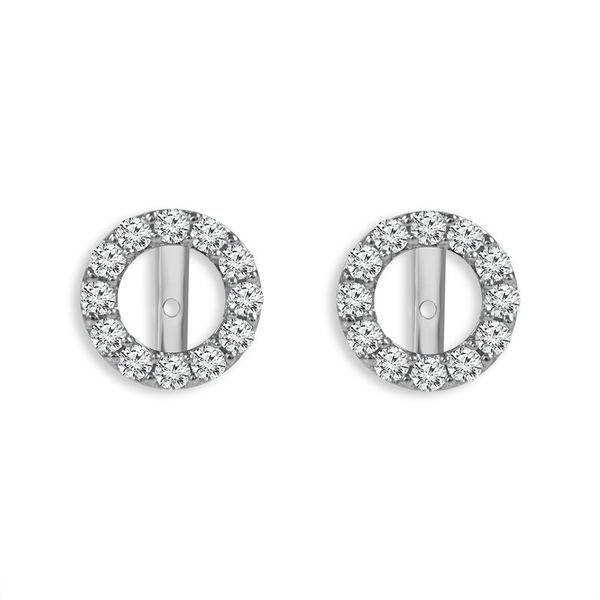 White Gold & Diamond Earring Jackets SVS Fine Jewelry Oceanside, NY