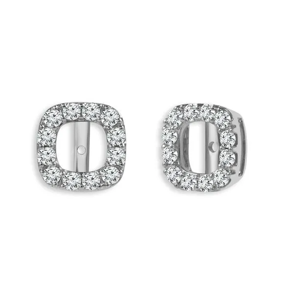 Diamond Halo Earring Jackets, 1.00ctw Image 2 SVS Fine Jewelry Oceanside, NY